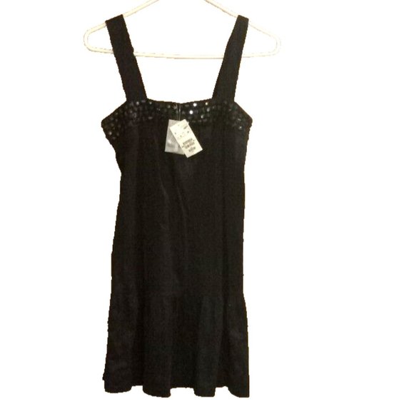 H & M Black beach cover /Dress size 6 new with tags sleeveless Womans summer - Picture 1 of 3